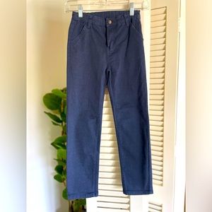 Boys flat front navy pants